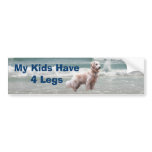 Golden Retriever Bumper Sticker My Kids Have 4Legs bumper stickers