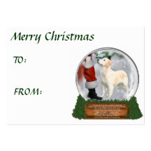 Golden Retriever Christmas Gifts Business Card Template