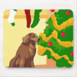 Golden Retriever Christmas Mouse Mats