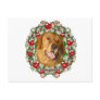 Golden Retriever Christmas wreath Postcards