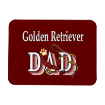 Golden Retriever Dad Flexible Magnet