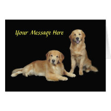Golden Retriever Father & Son Greeting Card