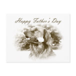 Golden Retriever Father's Day postcard