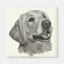 Golden Retriever Fridge Magnet
