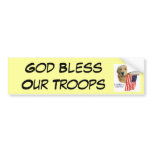 Golden Retriever God Bless  Bumper Sticker bumper stickers