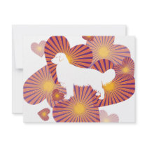 Golden Retriever Heart Design Custom Invites