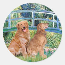 Golden Retriever Pair 1 - Lily Bridge Sticker