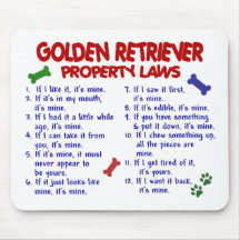 Golden Retriever Property Laws 2 Mousemats