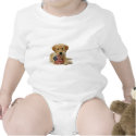 Golden Retriever Puppy and Flag t-shirts
