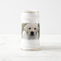 Golden Retriever Puppy Beer Stein Mugs