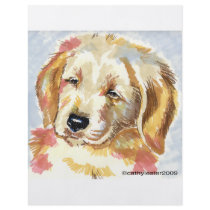 Golden Retriever Puppy Head Full Color Flyer