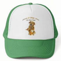 Golden Retriever Share A Beer