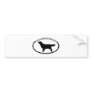 Golden Retriever Silhouette Black Bumper Sticker