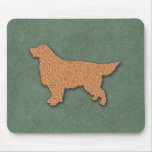 "Golden Retriever Silhouette in Brown" mousepads
