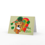 Golden Retriever St. Patrick's Day cards