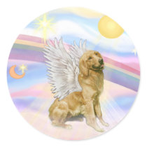Golden Retriever Round Sticker