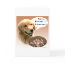 Golden Retriever Turkey Greeting Cards