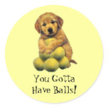 Golden Retriever You Gotta Have Balls Sticker