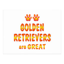 Golden Retrievers are Great Postcards