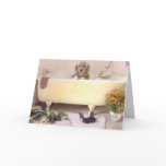 Golden Retriver Rub A Dub Dub All Occasion Card