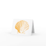 Golden Sand Sea Shell Thank You Note Cards