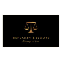 Golden Scale Attorney Business Cards