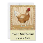 Golden Sex-link Hen Personalized Announcements