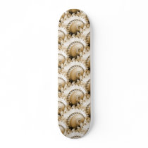 Golden Shell Fractal Beach Skateboard Deck