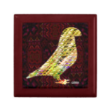 Golden Show Racer Pigeon Jewelry Box