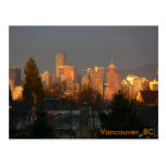 Golden Skyline, Vancouver BC Postcards