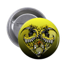 Golden Smoke Dragonheart Pinback Button