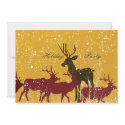 Golden Snow Animal Nature Holiday invitations