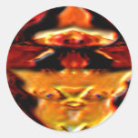 Golden Spirit Plate n Flames - Reiki Healing V11 Stickers