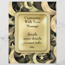 Golden Star and Crescent Personalized Flyer