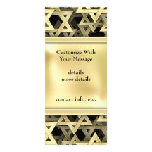 Golden Star Of David Customized Rack Card