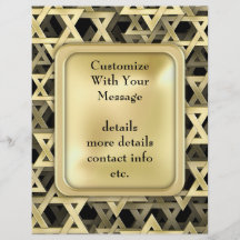 Golden Star Of David Flyer