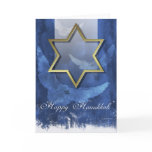 Golden Star of David-Hanukkah Greeting Cards
