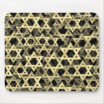 Golden Star Of David Mouse Pads
