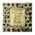 Golden Star Of David Tile