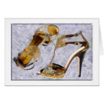 Golden Studded Stilettos Card