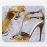 Golden Studded Stilettos Mouse Mat