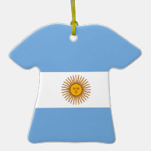 Golden Sun Argentina Flag Sports Team T Shirt Ornament