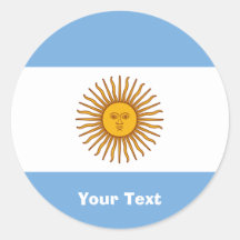 Golden Sun Argentina Flag Stickers
