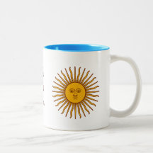 Golden Sun of May Argentina Flag Tea Coffee Cup Coffee Mug