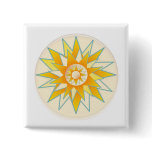 Golden Sun Shine Flower buttons