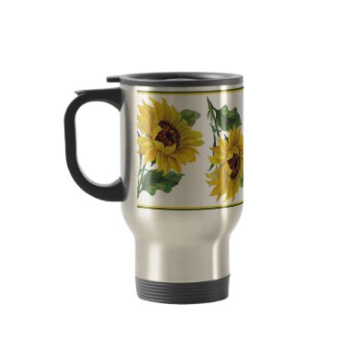Golden Sunflower Coffee Mugs by Memory_Lane