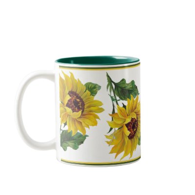 Golden Sunflower Coffee Mugs by Memory_Lane