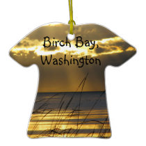 Golden Sunset Christmas Tree Ornaments