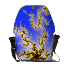 Golden Swirl - fractal art Courier Bags