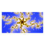 Golden Swirl - fractal art Custom Photo Card